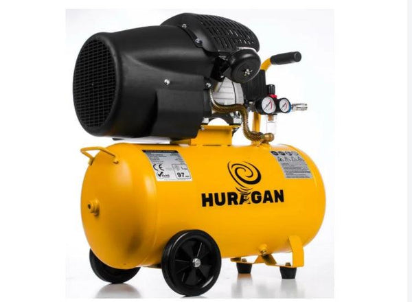Compresor aer comprimat profesional 50 litri 2 cilindri 440 L/min cu filtru si regulator presiune - Bjc tools