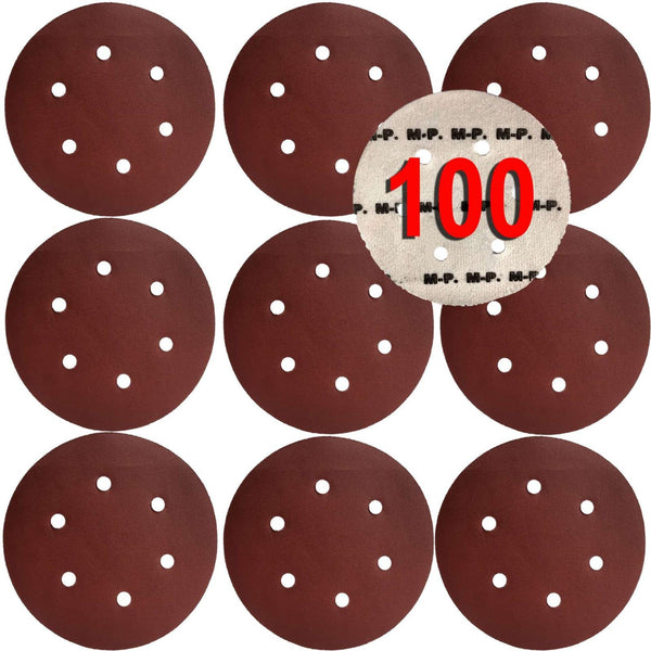 Disc abraziv cu gauri pentru slefuitor 150mm granulatie 100 - Bjc tools
