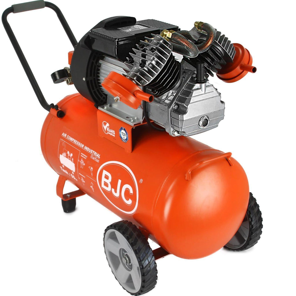 Compresor aer comprimat profesional, 50 litri, 2 pistoane, 10 bari, 395L/min 3HP (Produs resigilat) - Bjc tools