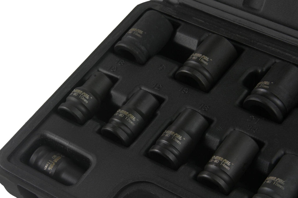 Trusa chei tubulare impact 1/2" scurte 10-24mm 13 piese - Bjc tools