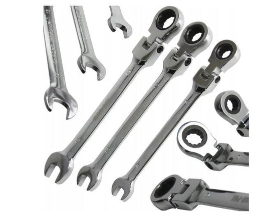 Set chei combinate cu clichet articulate chrome vanadium 8 10 13 mm - Bjc tools