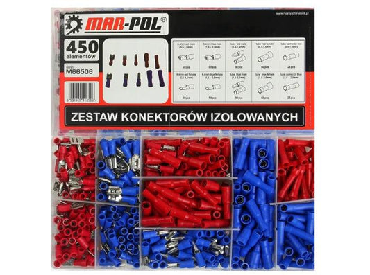 Set papuci conectori electrici 450 piese - Bjc tools