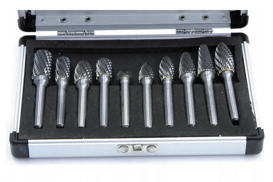 Set Freze carbura de metal tungsten wolfram profesionale 10 piese - Bjc tools