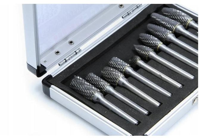 Set Freze carbura de metal tungsten wolfram profesionale 10 piese - Bjc tools