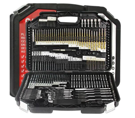 Set trusa burghie biti tubulare lemn fier beton 246 piese - Bjc tools