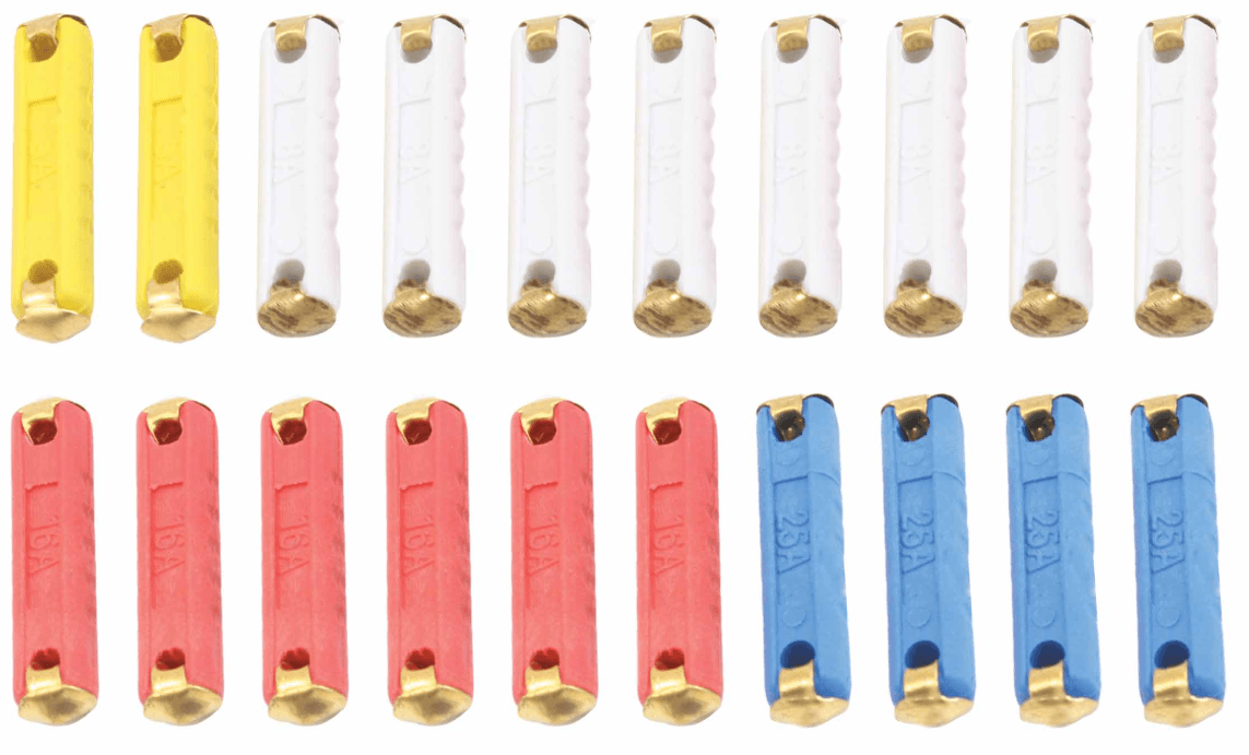 Siguranțe auto GBC 6×25 mm – 20 bucăți - Bjc tools