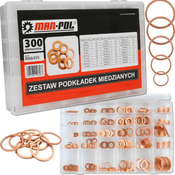 SET DE ȘAIBE DIN CUPRU – 300 PIESE