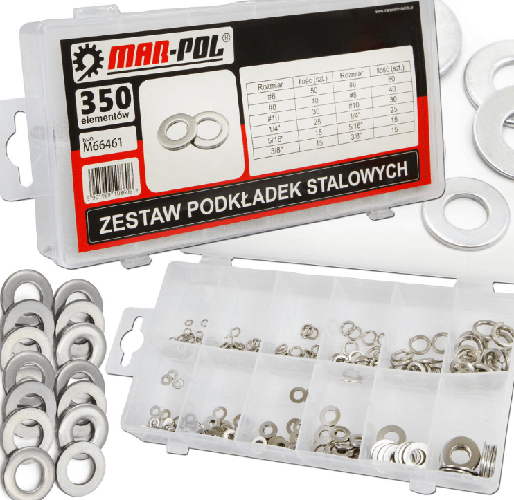 Set de șaibe garnituri – 350 de piese - Bjc tools