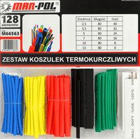 SET 128 TUBURI TERMOCONTRACTILE COLORATE, Tuburi varnis termocontractabile - Bjc tools
