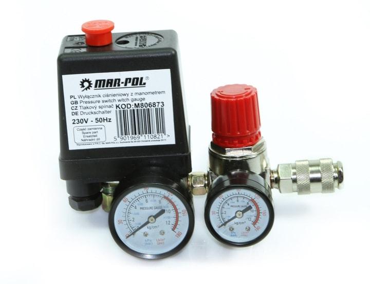 Kit presostat cu regulator de presiune 220v, presostat compresor aer Imagine secundară a produsului