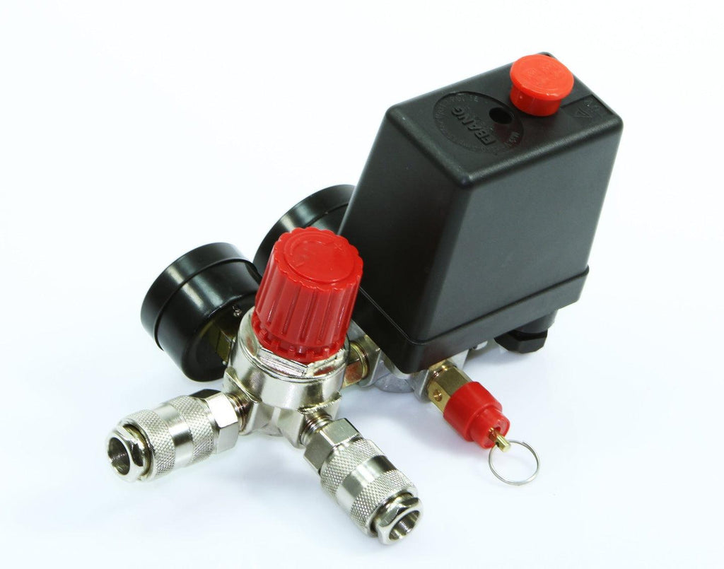 Kit presostat cu regulator de presiune 220v, presostat compresor aer - Bjc tools