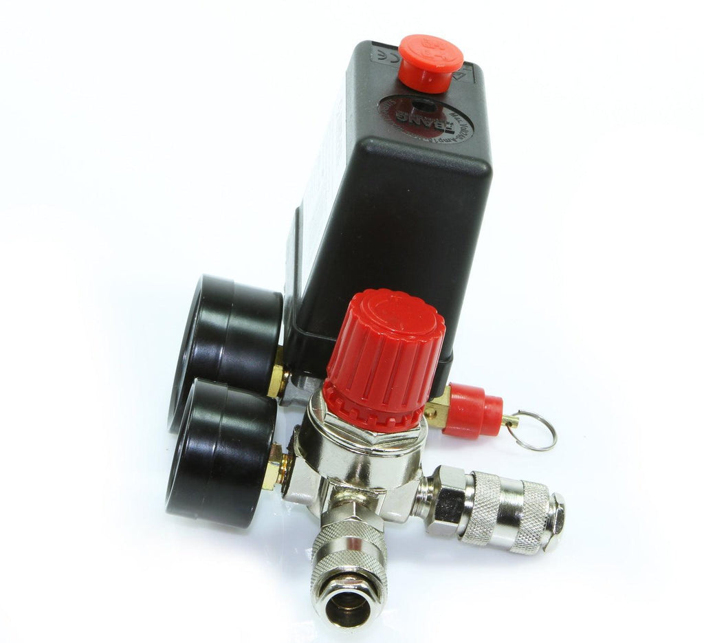 Kit presostat cu regulator de presiune 220v, presostat compresor aer - Bjc tools