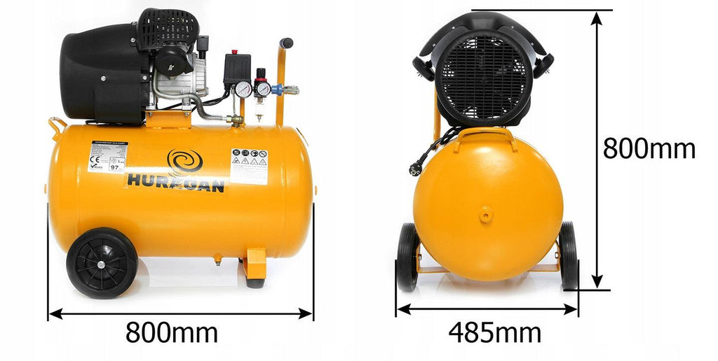 Compresor aer comprimat 100 Litri 220v 530l/min (Produs resigilat) - Bjc tools