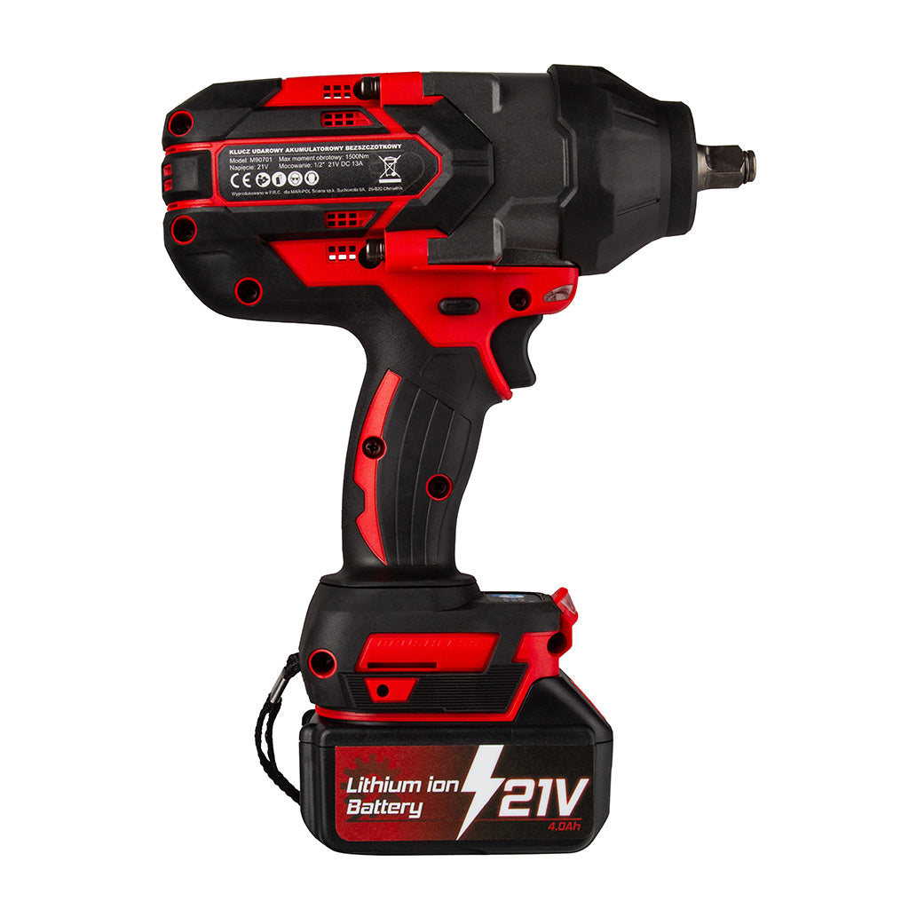 Cheie impact 1500 Nm cu 2 acumulatori