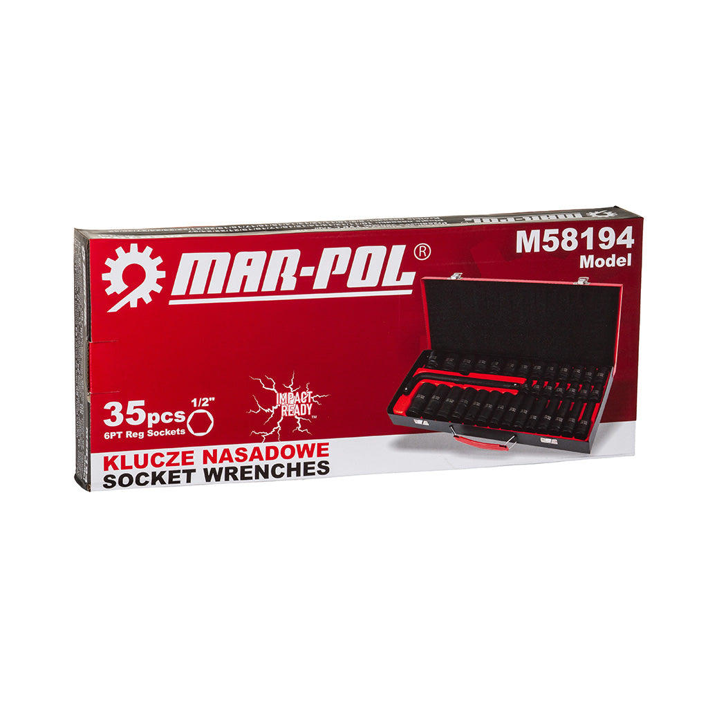 Set chei tubulare 1/2”lungi și scurte 8-32MM 35 buc