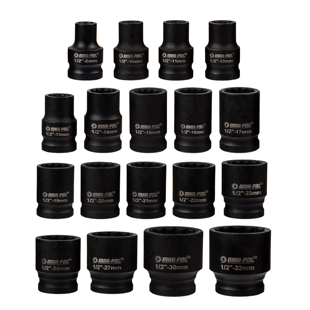 Trusa chei tubulare 1/2"24 piese bihexagonale 8-32 mm