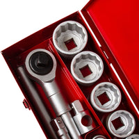 Trusa chei tubulare 21 piese bihexagonale 19-50 mm 3/4 12 laturi