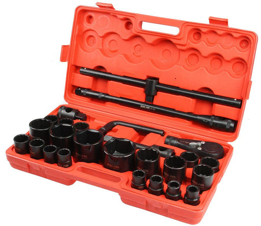 Trusa tubulare pentru camion 26 piese 21-65 mm 3/4 si 1 tol stelate si hexagonale - Bjc tools