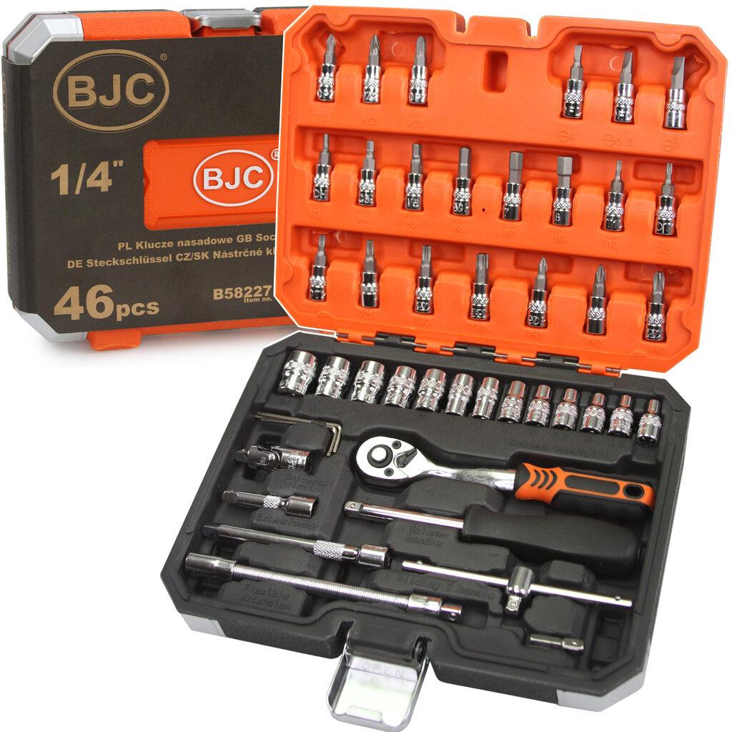 Trusa chei tubulare 1/4 46 piese PROFESIONALA - Bjc tools