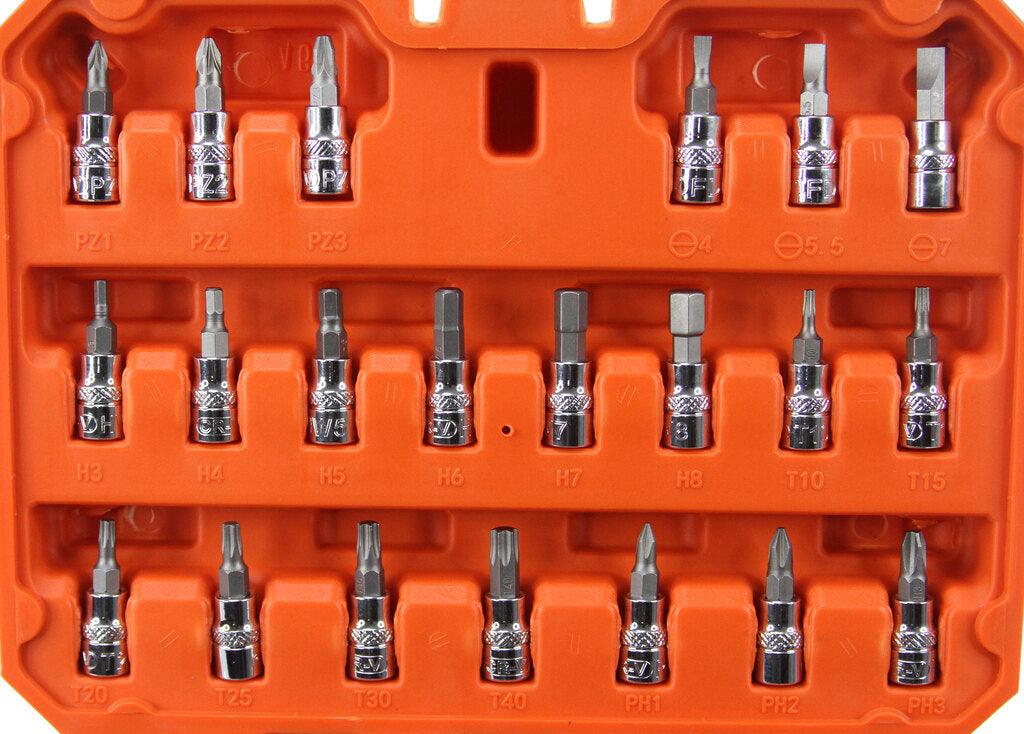 Trusa chei tubulare 1/4 46 piese PROFESIONALA - Bjc tools