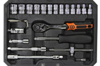 Trusa chei tubulare 1/4 46 piese PROFESIONALA - Bjc tools