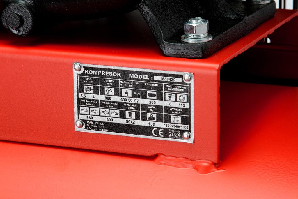 Compresor aer 200L 600L/min, 380V PROFESIONAL - Bjc tools