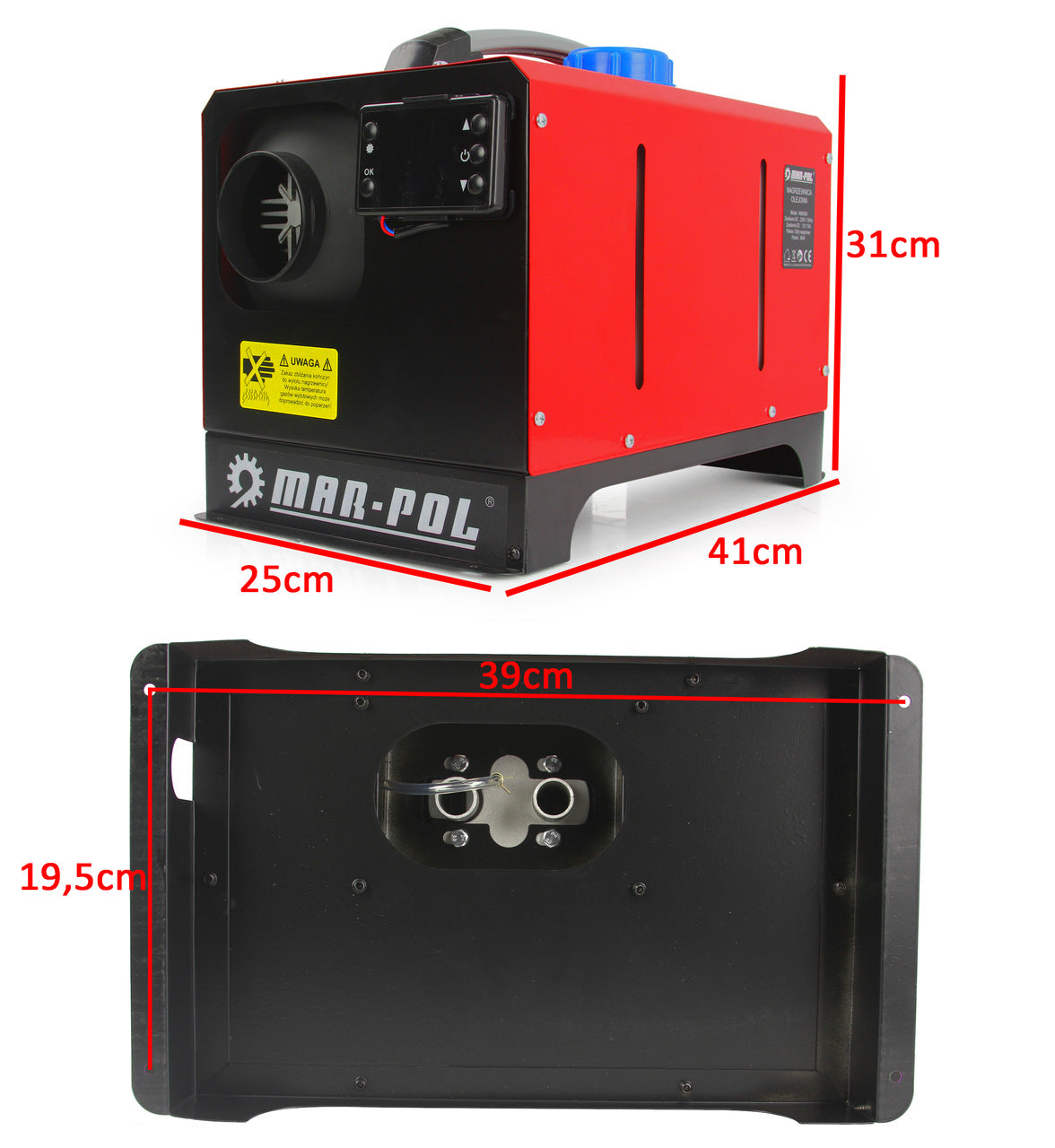 Siroco 8 kW – încălzitor portabil pe motorină 12V/230V cu termostat automat,aeroterma diesel