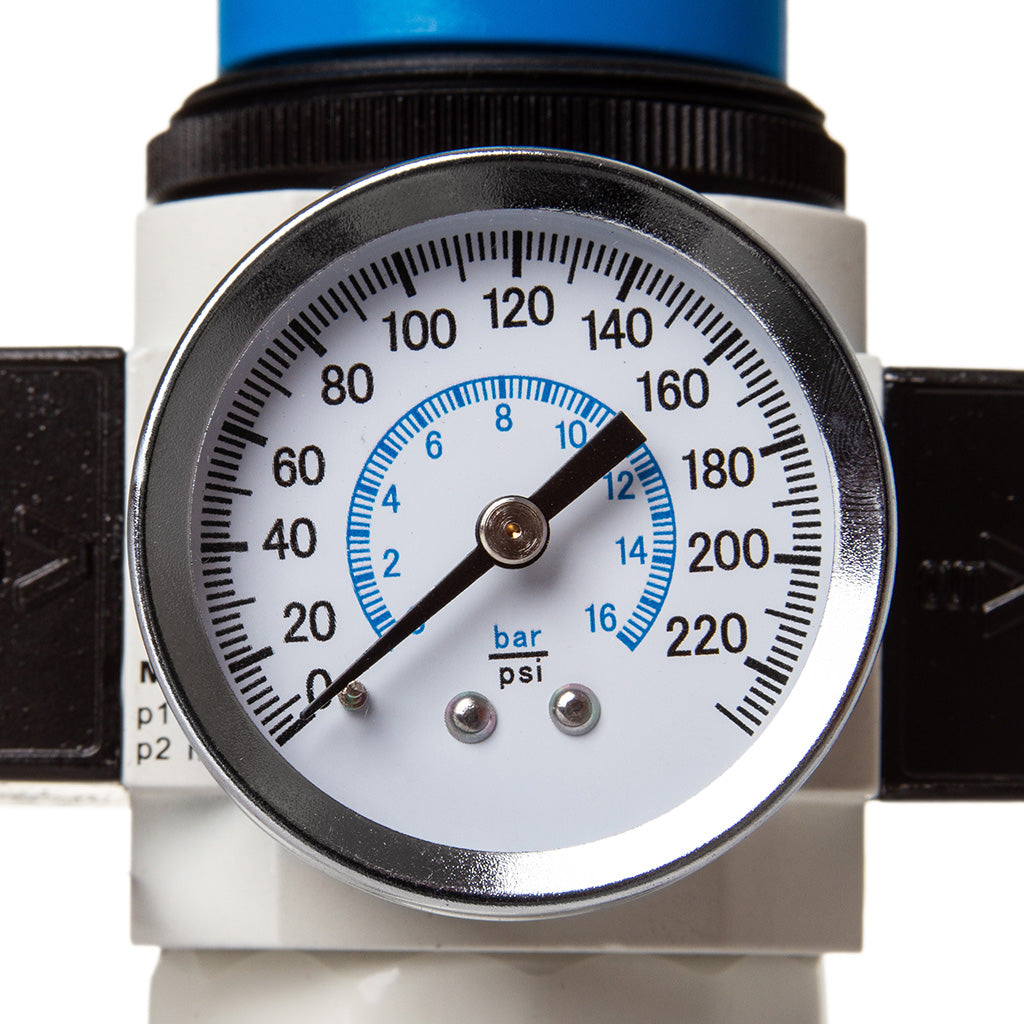 Filtru de aer si apa cu regulator de presiune PROFI 0-16 bar, Regulator cu dezumidificator