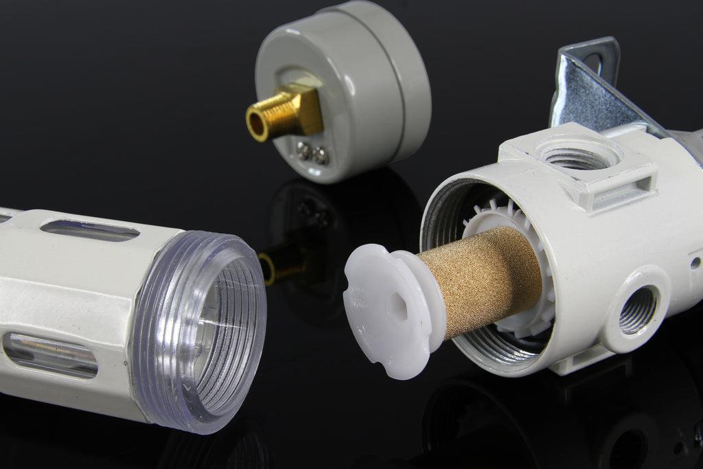 Filtru de aer  cu regulator 1/4" 12 bar Imagine secundară a produsului