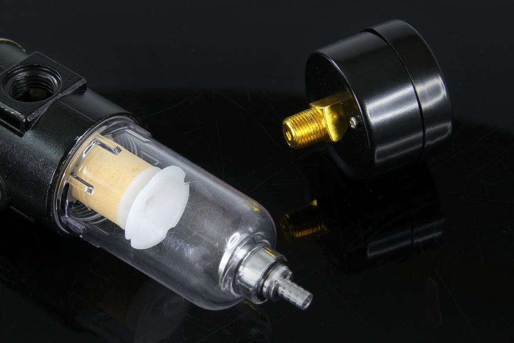 Filtru dehidratator reductor de presiune manometru 1/4" 12bar - Bjc tools