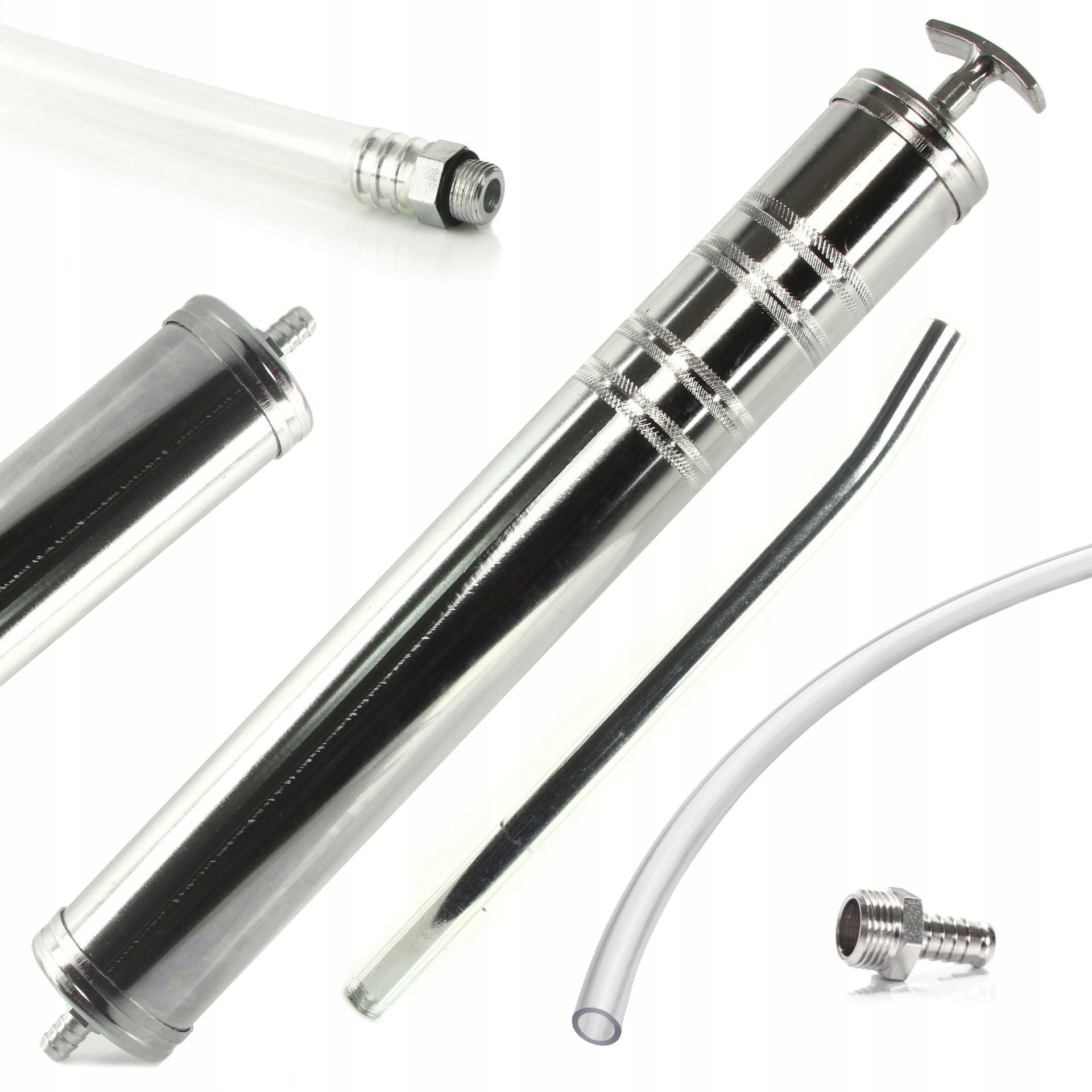 Pompa manuala tip seringa pentru extras si distribuit ulei 1000 ml - Bjc tools
