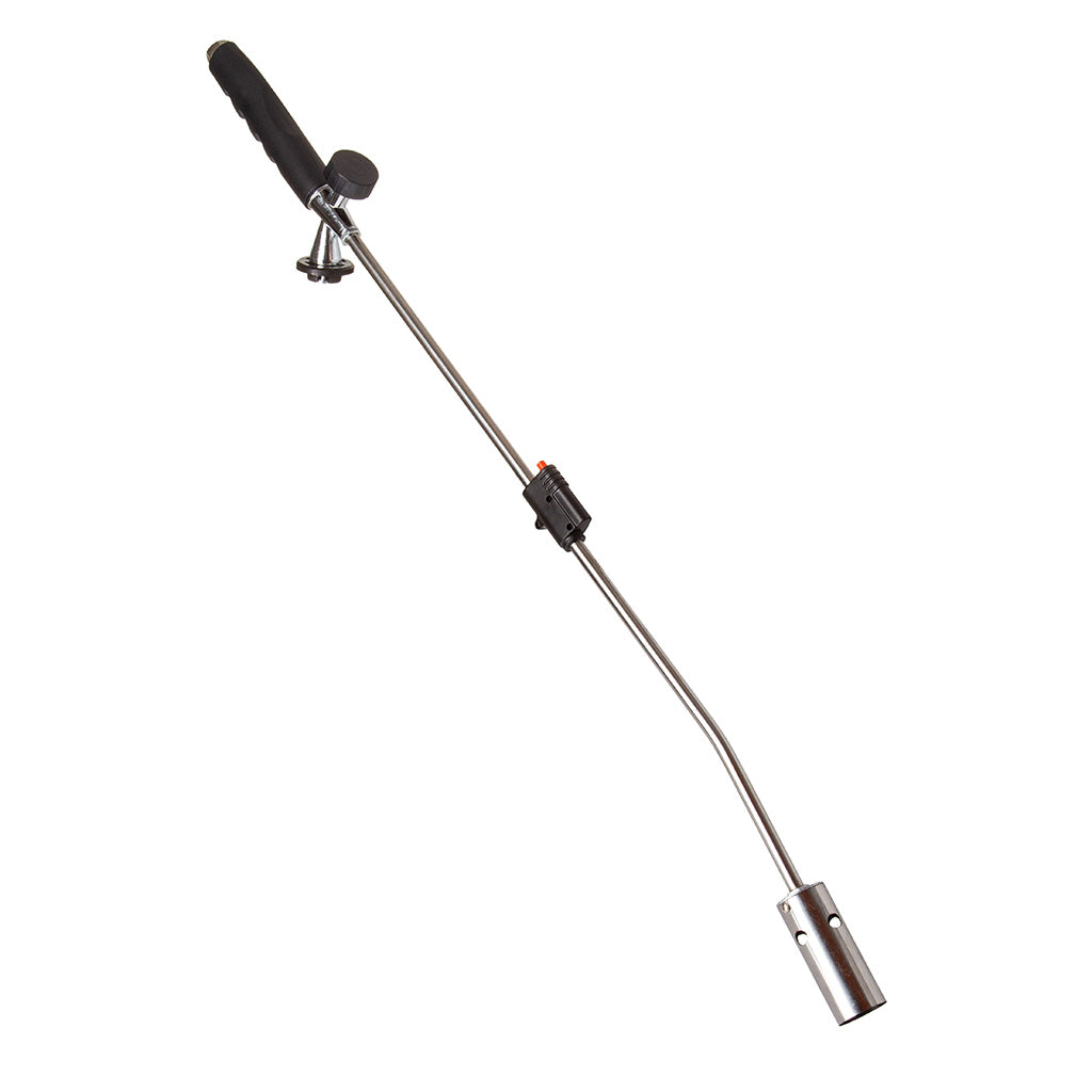 Arzător lung pe gaz cu duză de oțel și aprinzător piezoelectric, lungime 80 cm.