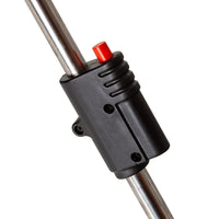 detaliu arzător lung pe gaz cu buton de reglare a debitului de gaz și aprinzător piezoelectric