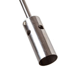 Arzător lung pe gaz cu duză din oțel și lance de aproximativ 80 cm, ideal pentru utilizare cu recipiente reutilizabile.