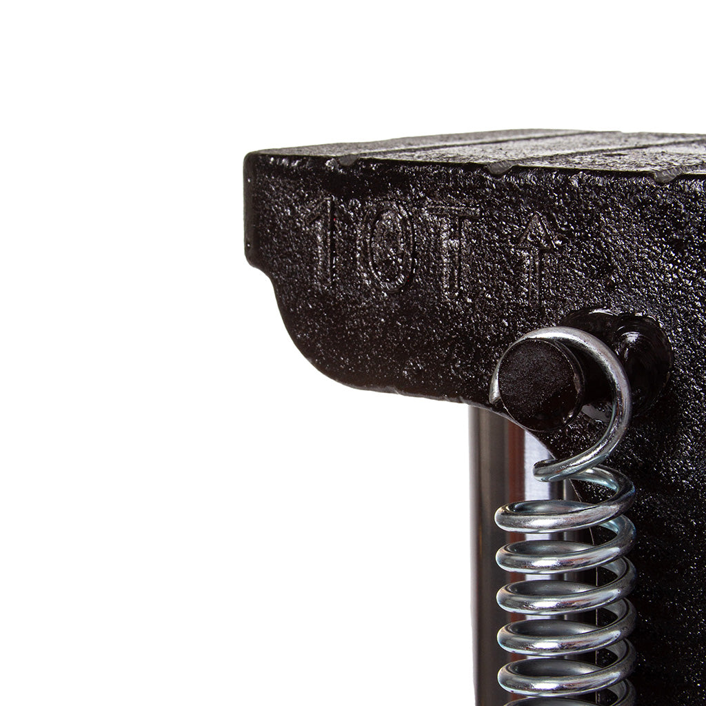 Cric 10T talie joasa, Cric camioane si utilaje - detaliu al platformei si mecanismului de ridicare.