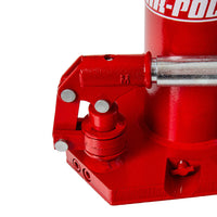 Cric pentru utilaje/ camioane cu talpa joasa | 20 tone, detaliu al mecanismului de ridicare si stabilitate.