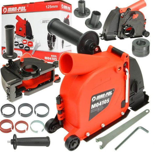 Apărătoare antipraf cu racord de aspirare pentru polizoare unghiulare de 115 mm și 125 mm - Bjc tools