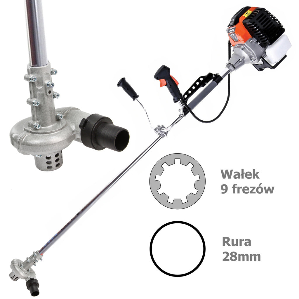 Pompa Apa pentru Motocoasa - Tija 28mm - Ax 9 Caneluri - Adaptor Motopompa