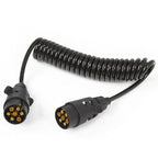 Cablu electric pentru remorca spiralat cu prize 7PIN 12V 3m - Bjc tools