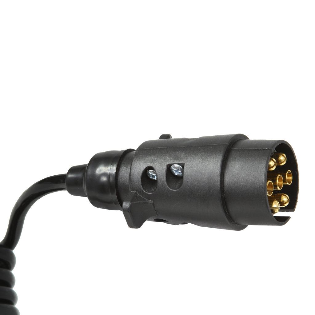 Cablu electric pentru remorca spiralat cu prize 7PIN 12V 3m - Bjc tools