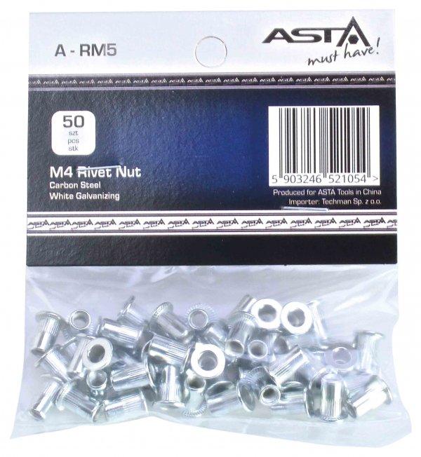 Set piulite nituibile 50 piese M5 /5mm - Bjc tools