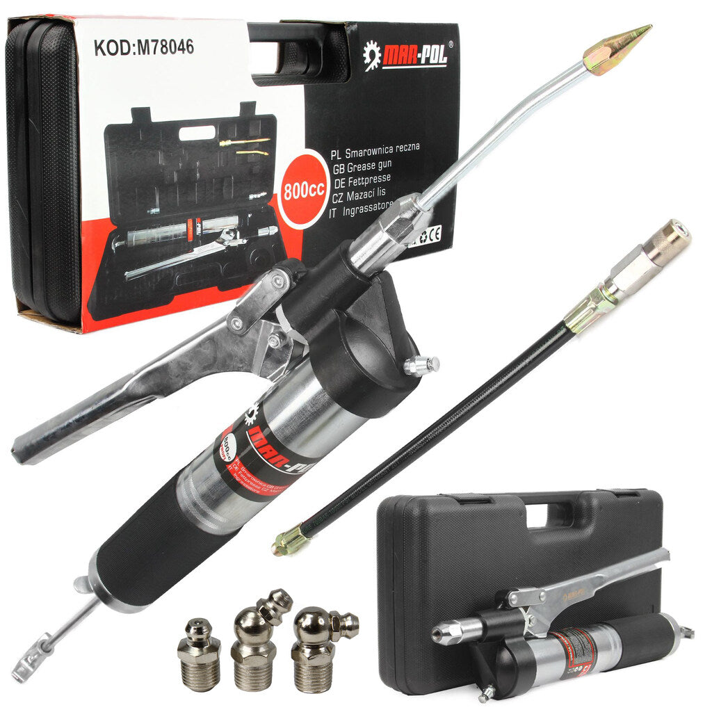 Gresor manual profesional din metal 800ml + kit furtun Imagine principală a produsului