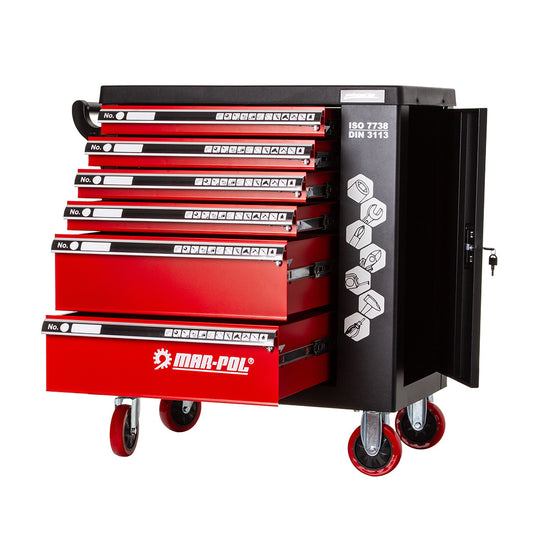 Dulap de service cu 6 sertare echipat cu 183 piese