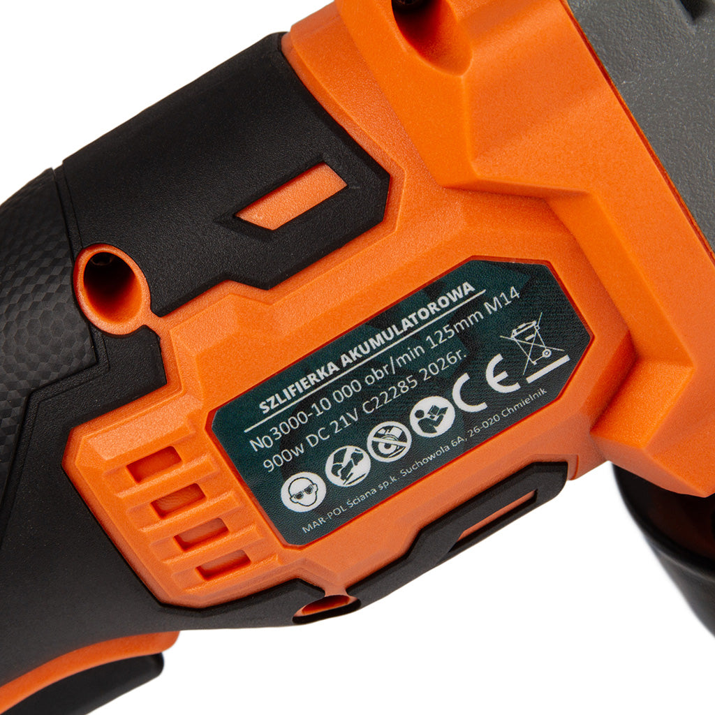 Flex 125mm cu 2 acumulatori 21V, 900 Wati, 10000rpm Motor Brushless
