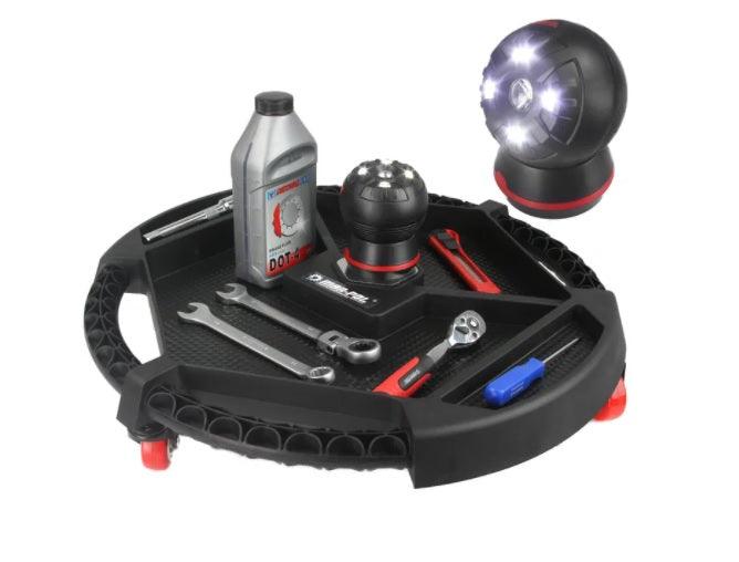 Tava de atelier cu lampa Led și magneti pentru mecanici - Bjc tools