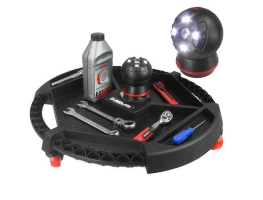 Tava de atelier cu lampa Led și magneti pentru mecanici - Bjc tools