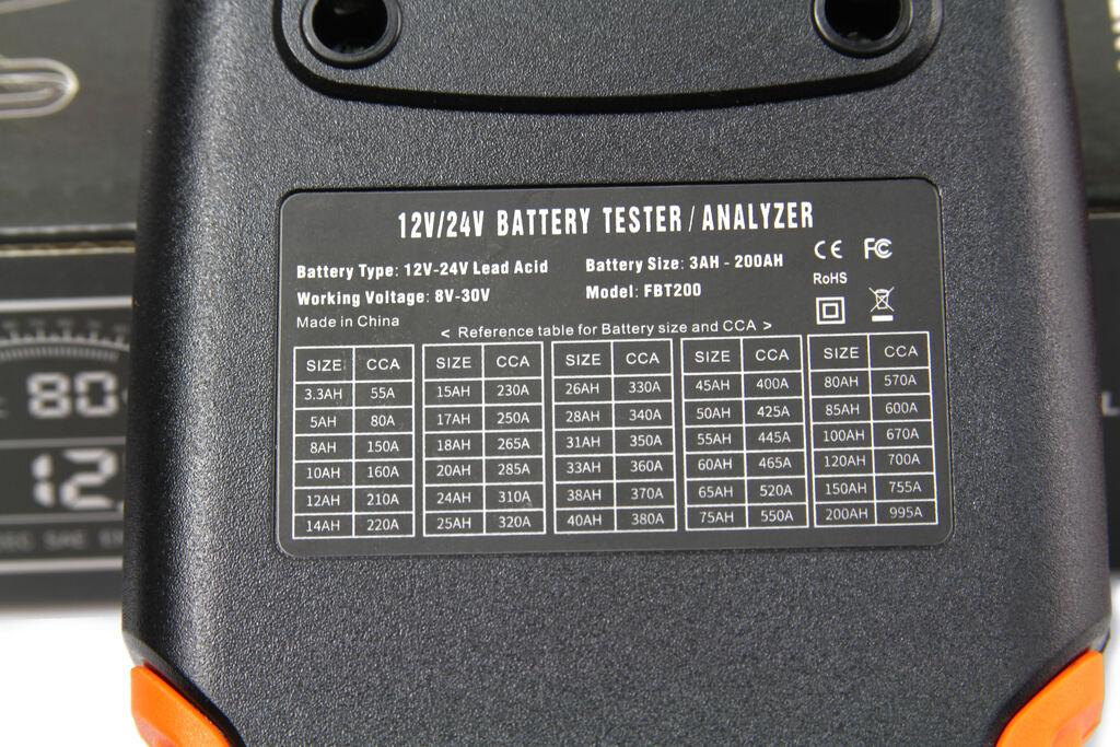 TESTER BATERII AUTO 12/24V - Bjc tools