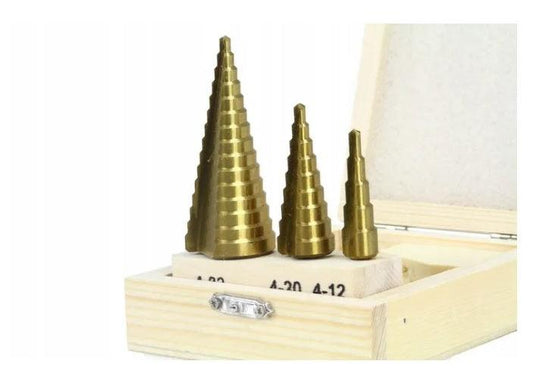 Set burghiu conic 3 piese hss titan - Bjc tools