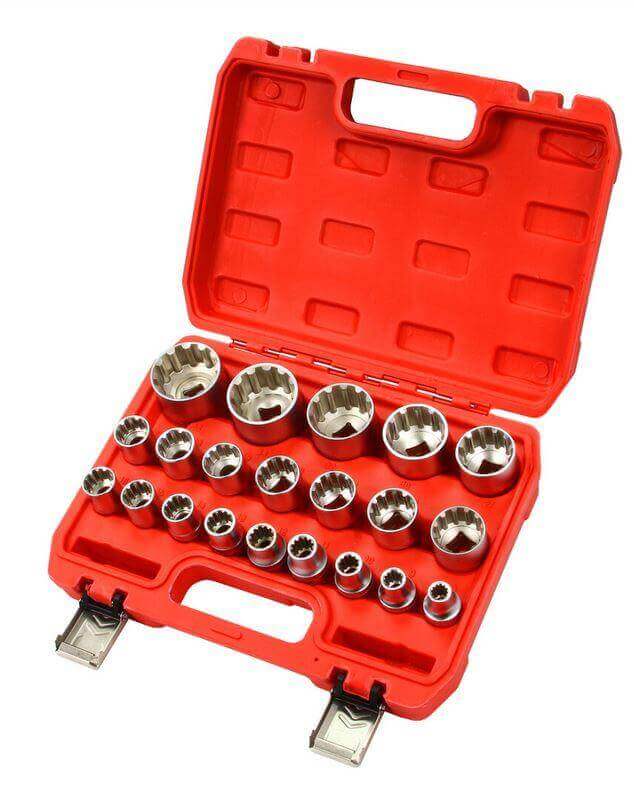 Set de tubulare bi-hexagonal 8-36MM 1/2" – 21 piese - Bjc tools