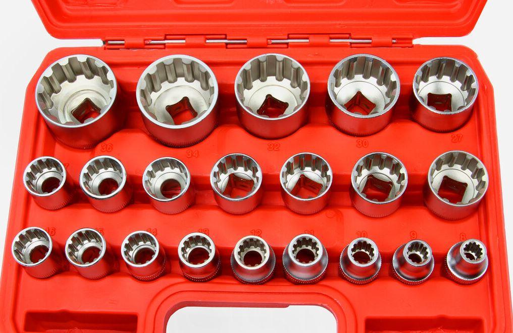 Set de tubulare bi-hexagonal 8-36MM 1/2" – 21 piese - Bjc tools